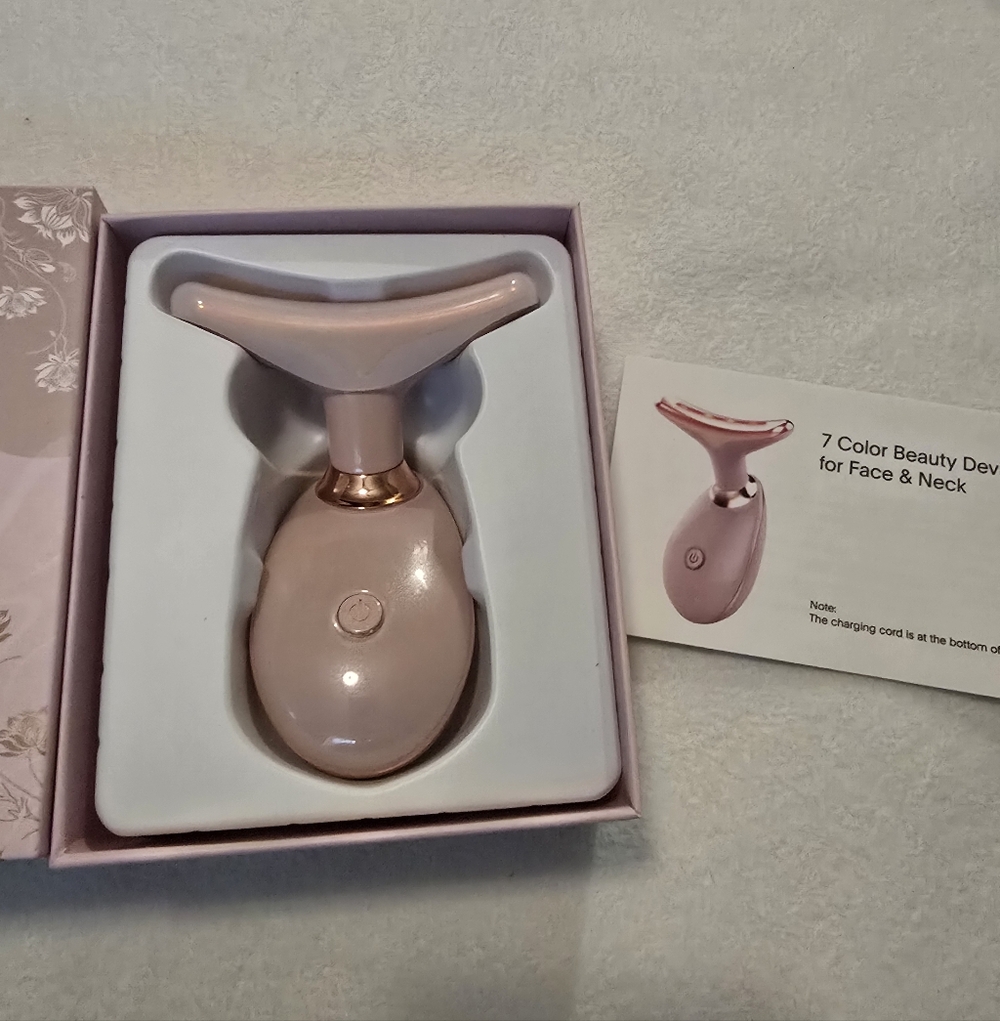 SALE! 7 Color Beauty Device for Face and Neck - Pink